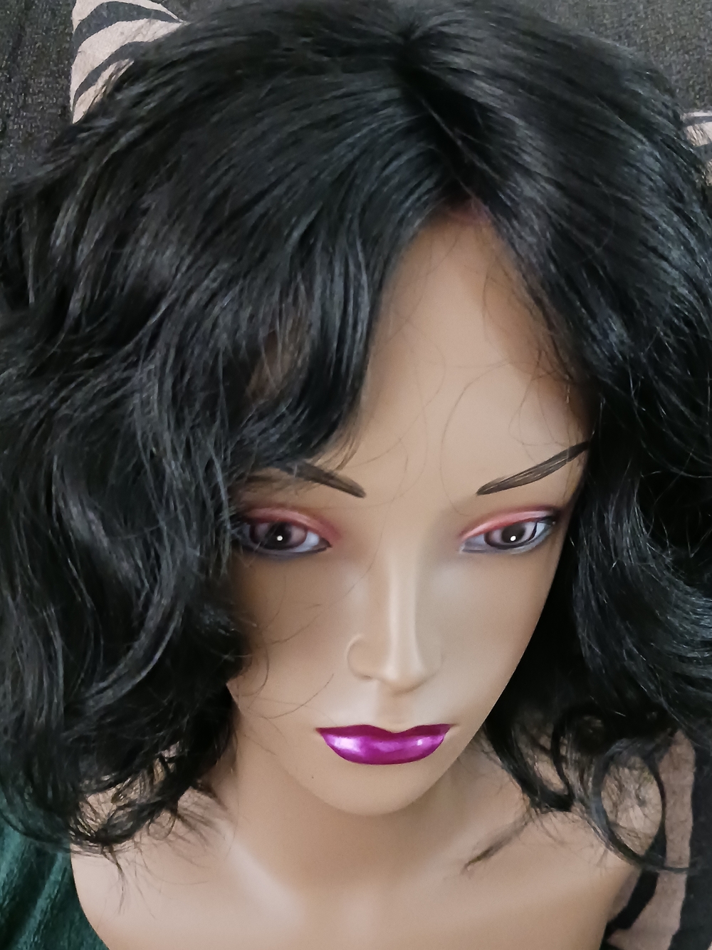 Wavy Black Women's Wig - Lace Front, Synthetic